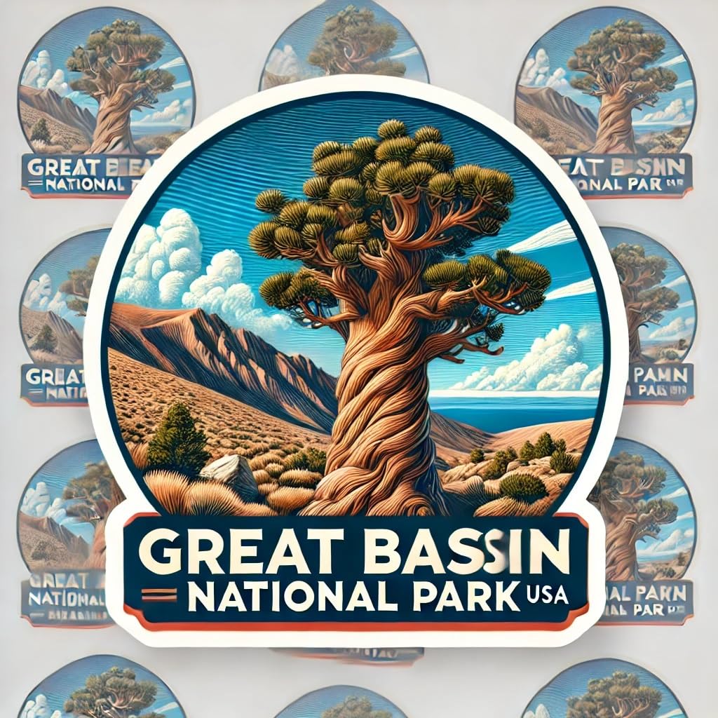 Vinyl sticker: Great Basin National Park Scenic Sticker for Laptop, Wall, Car, Window, Bumper, Waterproof Decal for Truck, Auto, Water Bottle (6)