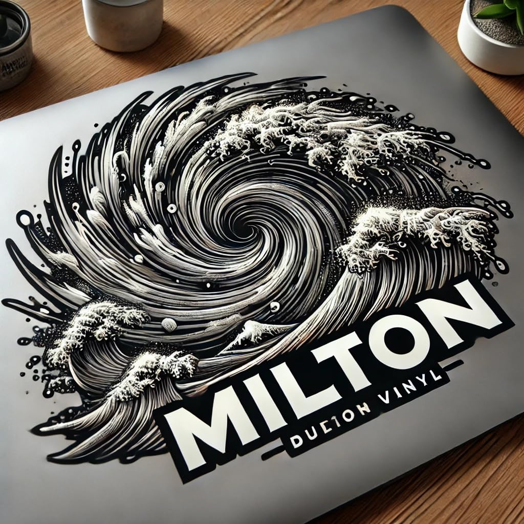 Vinyl sticker: Typhoon Milton Sticker Decal for Laptop, Wall, Car, Window, Bumper, Waterproof Vinyl Truck Auto Water Bottle Design