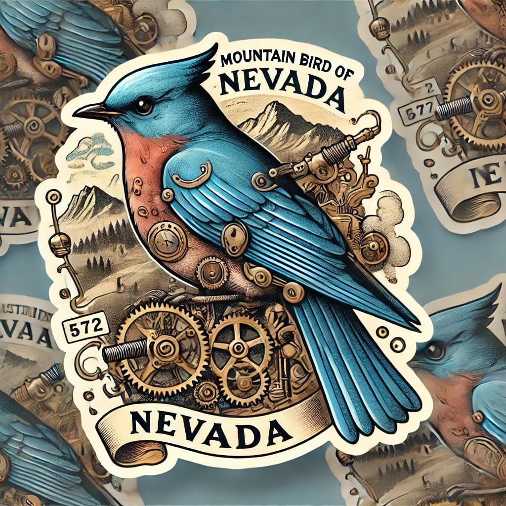 Vinyl sticker: Mountain Bluebird Laptop Wall Car Window Bumper Sticker Decal Truck Waterproof Auto Water Bottle Cosmic Galaxy Art (6)