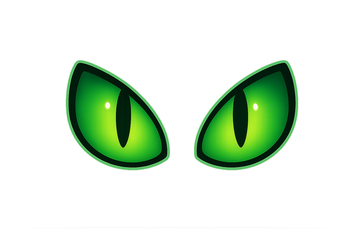 Glowing Monster Eyes Sticker Decal Vinyl Laptop Car Window Bumper AUTO Water Bottle Helmets Waterproof