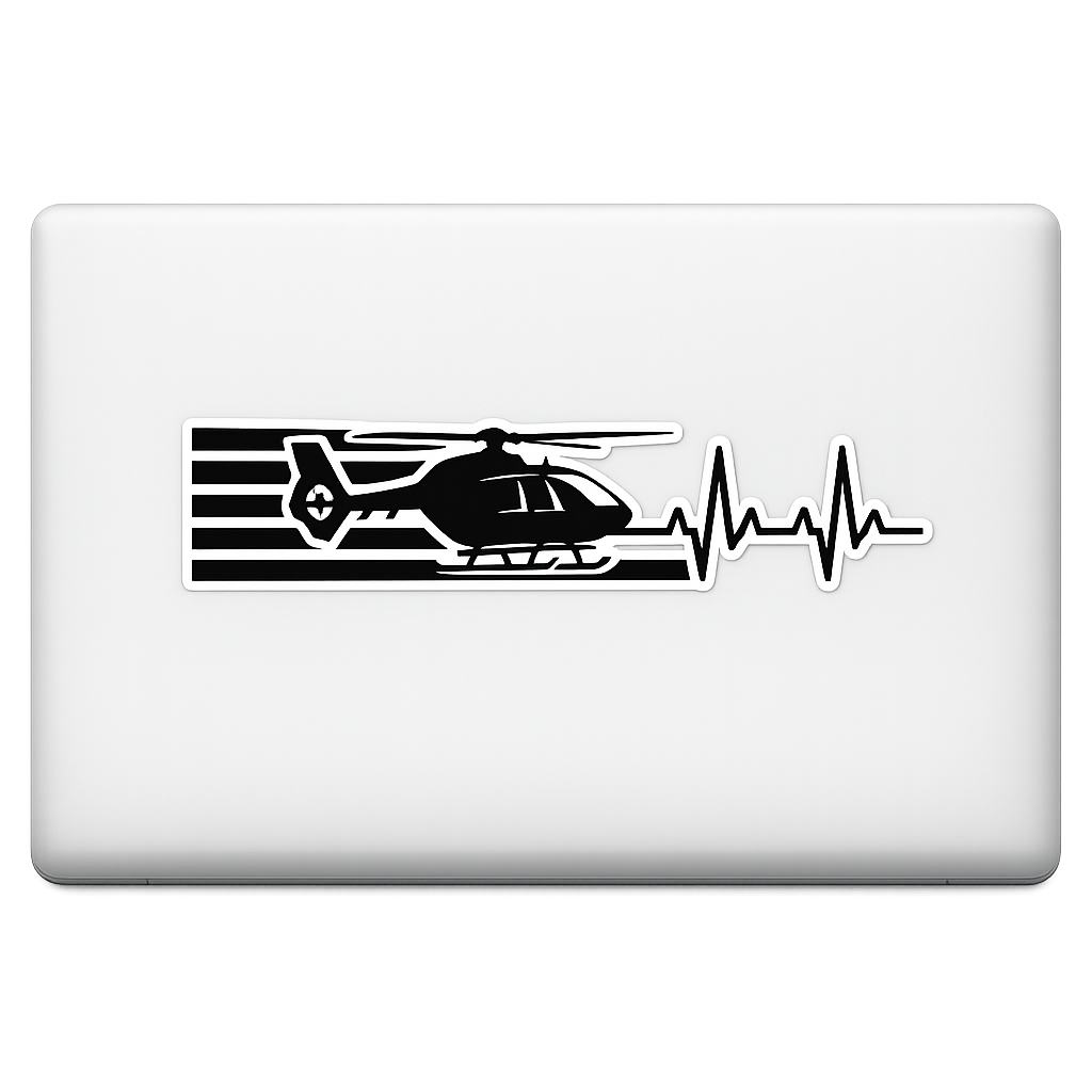 EMS Helicopter USA Sticker Decal Vinyl Laptop Car Window Bumper AUTO Water Bottle Helmets Waterproof
