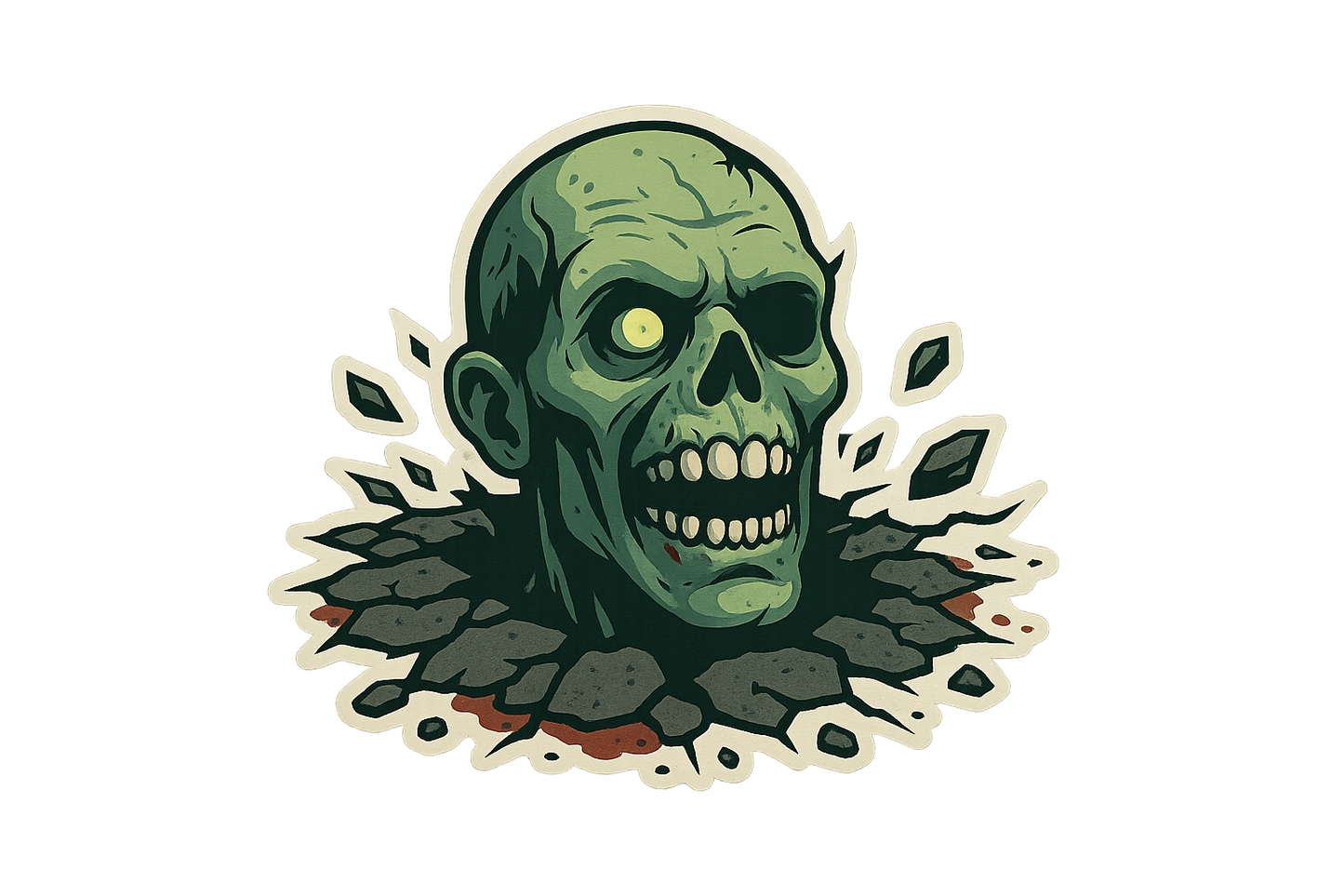 Zombie Undead Sticker Decal Vinyl Laptop Car Window Bumper AUTO Water Bottle Helmets Waterproof Horror
