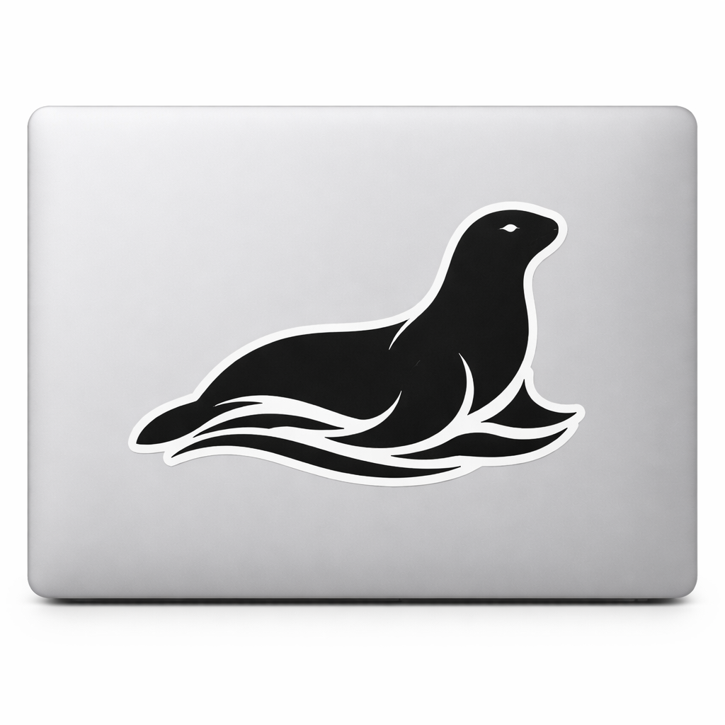 Harbor Seal Sticker Decal Vinyl Laptop Car Window Bumper AUTO Water Bottle Helmets Waterproof Silhouette Minimalist