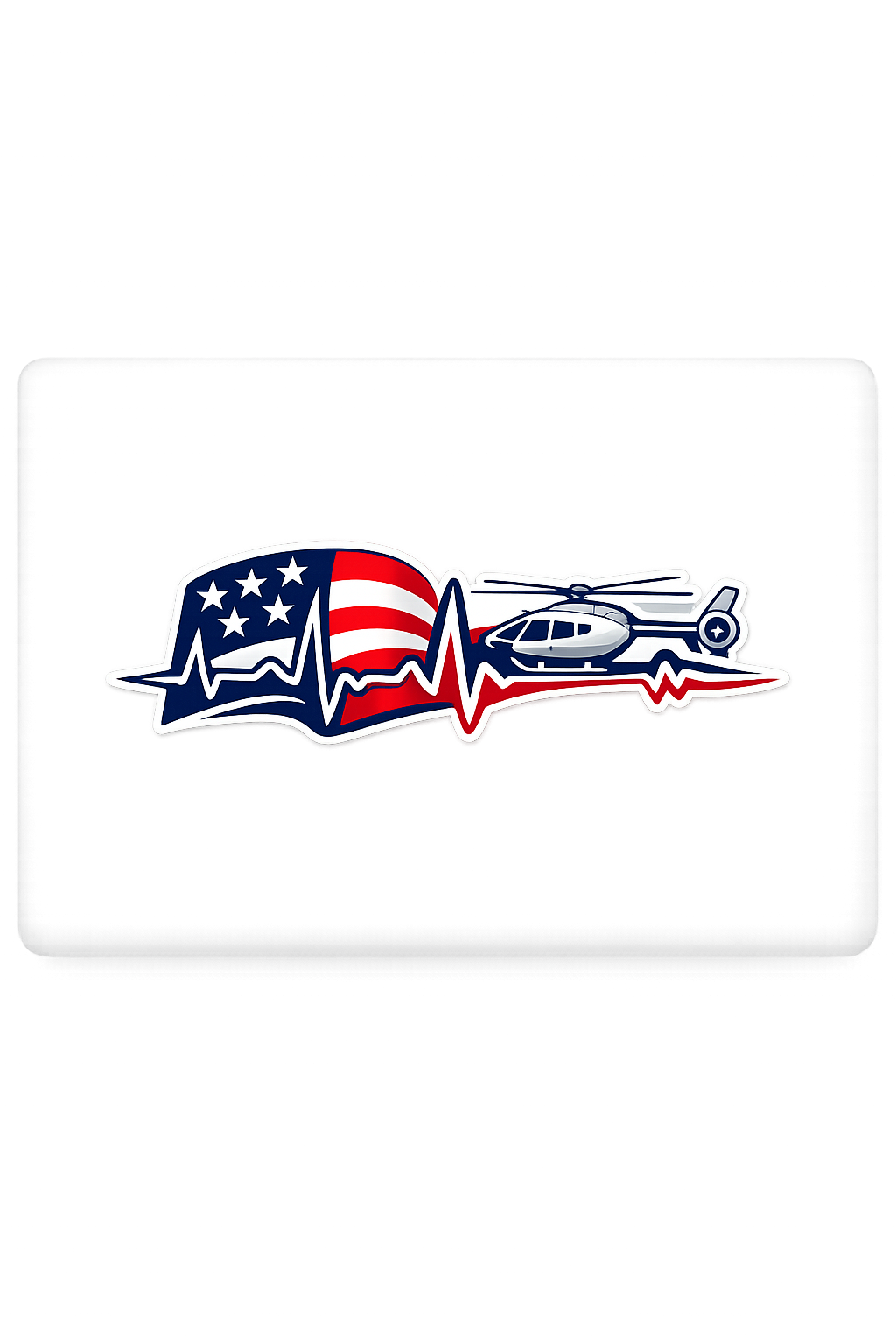 US USA American Flag Helicopter EMS Sticker Decal Vinyl Laptop Car Window Bumper AUTO Water Bottle Helmets Waterproof