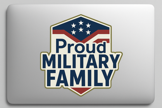 USA Proud Military Family Sticker Decal Vinyl Laptop Car Window Bumper AUTO Bottle Water Bottle Helmets Waterproof Patriotic