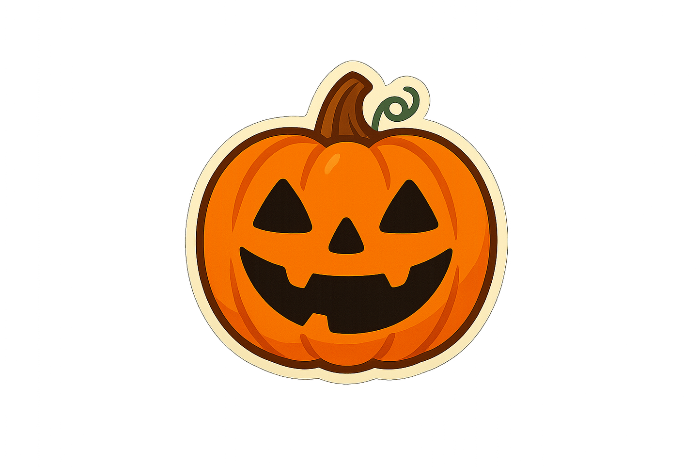 Jack-o’-lantern Sticker Decal Vinyl Laptop Car Window Bumper AUTO Water Bottle Helmets Waterproof Pumpkin Grin