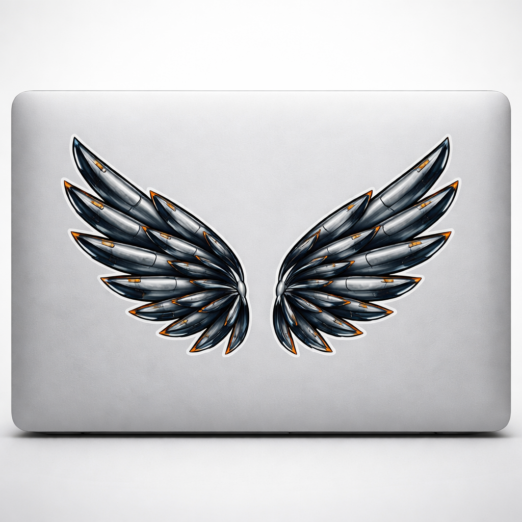 Abstract Wings Missile Sticker Decal Vinyl Laptop Car Window Bumper AUTO Water Bottle Helmets Waterproof