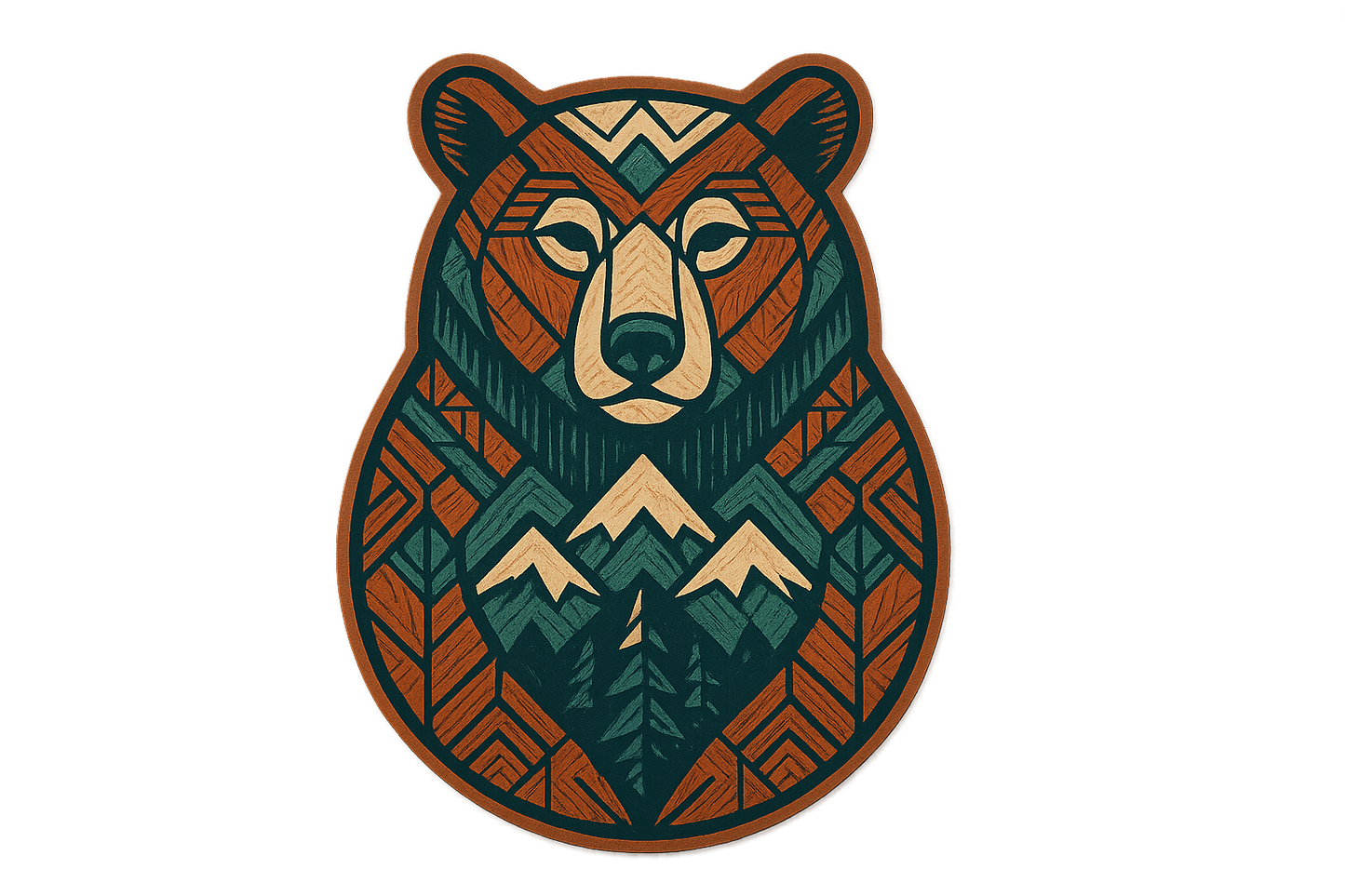 Sacred Bear Totem Sticker Decal Vinyl Laptop Car Window Bumper AUTO Water Bottle Helmets Waterproof Tribal Art
