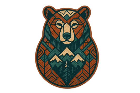 Sacred Bear Totem Sticker Decal Vinyl Laptop Car Window Bumper AUTO Water Bottle Helmets Waterproof Tribal Art