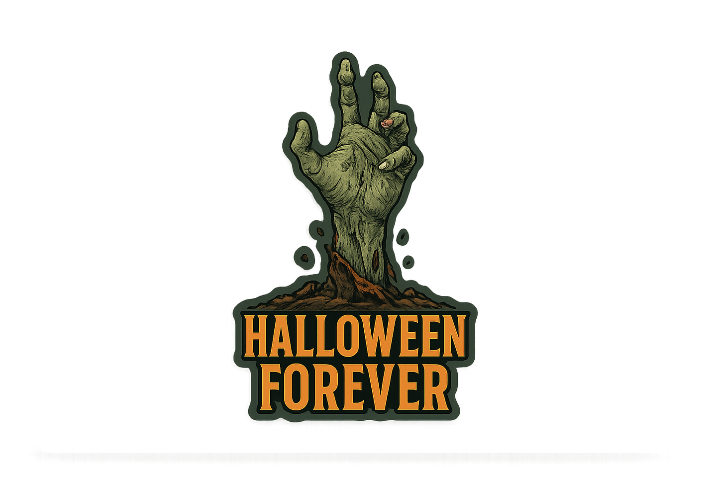 Zombie Hand Rising Sticker Decal Vinyl Laptop Car Window Bumper AUTO Water Bottle Helmets Waterproof Halloween