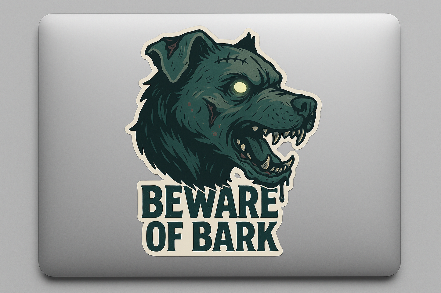 Zombie Dog Sticker Decal Vinyl Laptop Car Window Bumper AUTO Bottle Water Bottle Helmets Waterproof Glow Eyes