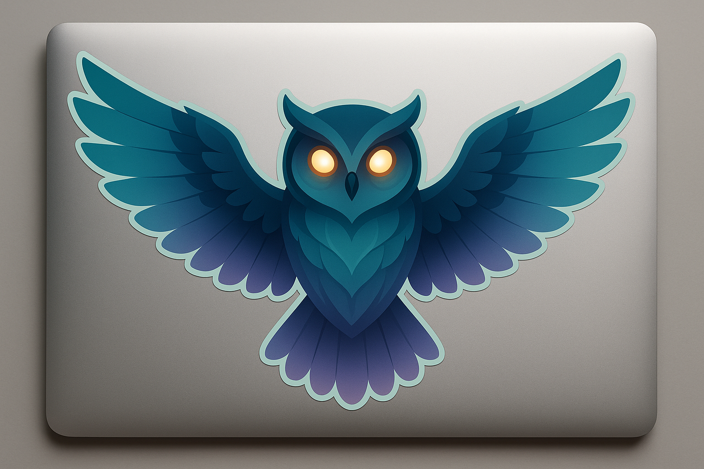 Spirit Owl Sticker Decal Vinyl Laptop Car Window Bumper AUTO Water Bottle Helmets Waterproof Glowing Eyes Open Wings