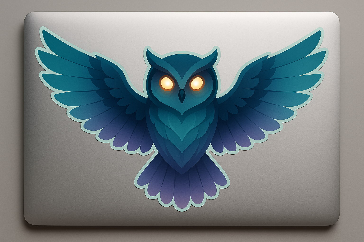 Spirit Owl Sticker Decal Vinyl Laptop Car Window Bumper AUTO Water Bottle Helmets Waterproof Glowing Eyes Open Wings