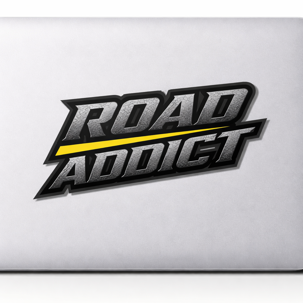 ROAD ADDICT Sticker Decal Vinyl Laptop Car Window Bumper AUTO Water Bottle Helmets Waterproof Adventure