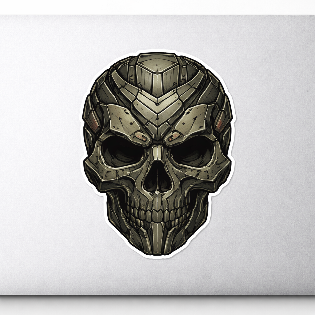Skull Combat Shapes Sticker Decal Vinyl Laptop Car Window Bumper AUTO Water Bottle Helmets Waterproof Geometric