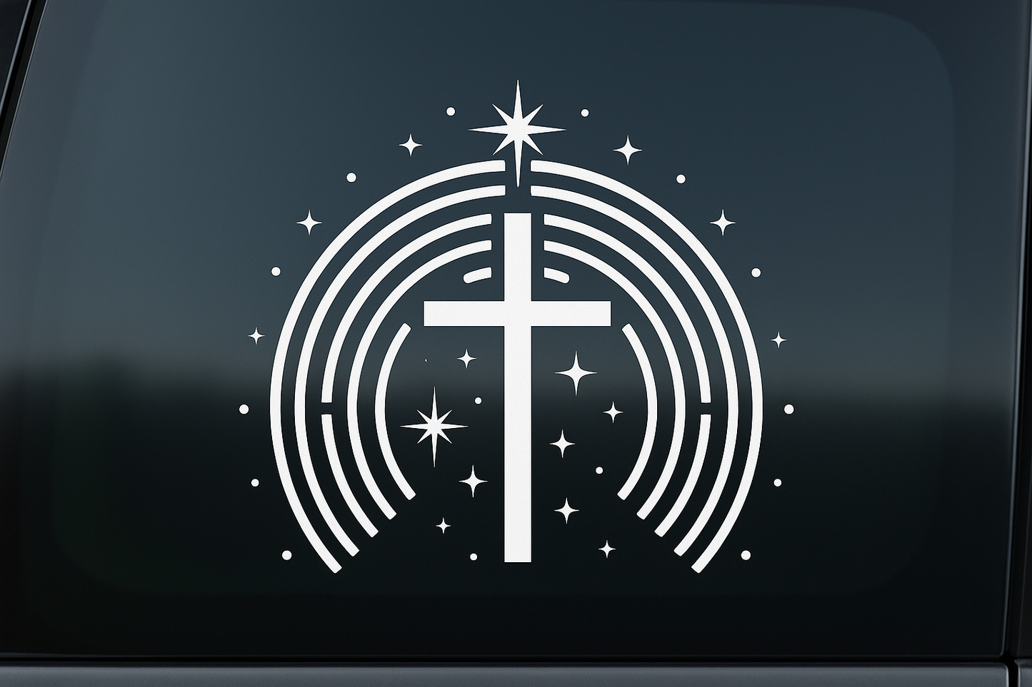 Rainbow Cross Sticker Decal Vinyl Laptop Car Window Bumper AUTO Water Bottle Helmets Waterproof