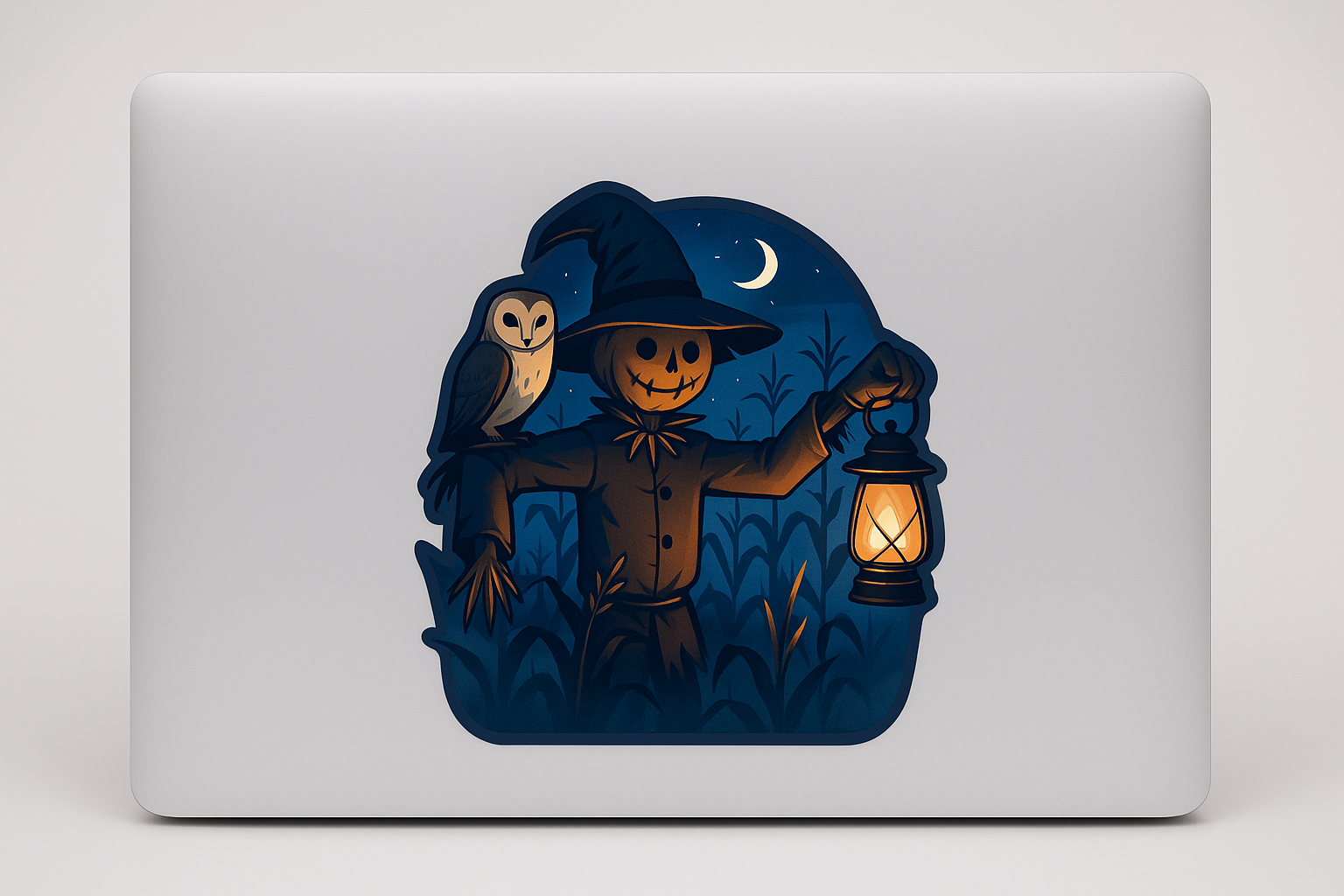 Scarecrow Lantern Sticker Decal Vinyl Laptop Car Window Bumper AUTO Water Bottle Helmets Waterproof Night Watch Cornfield