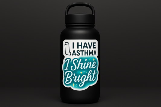 Asthma Awareness Sticker Decal Vinyl Laptop Car Window Bumper AUTO Water Bottle Helmets Waterproof