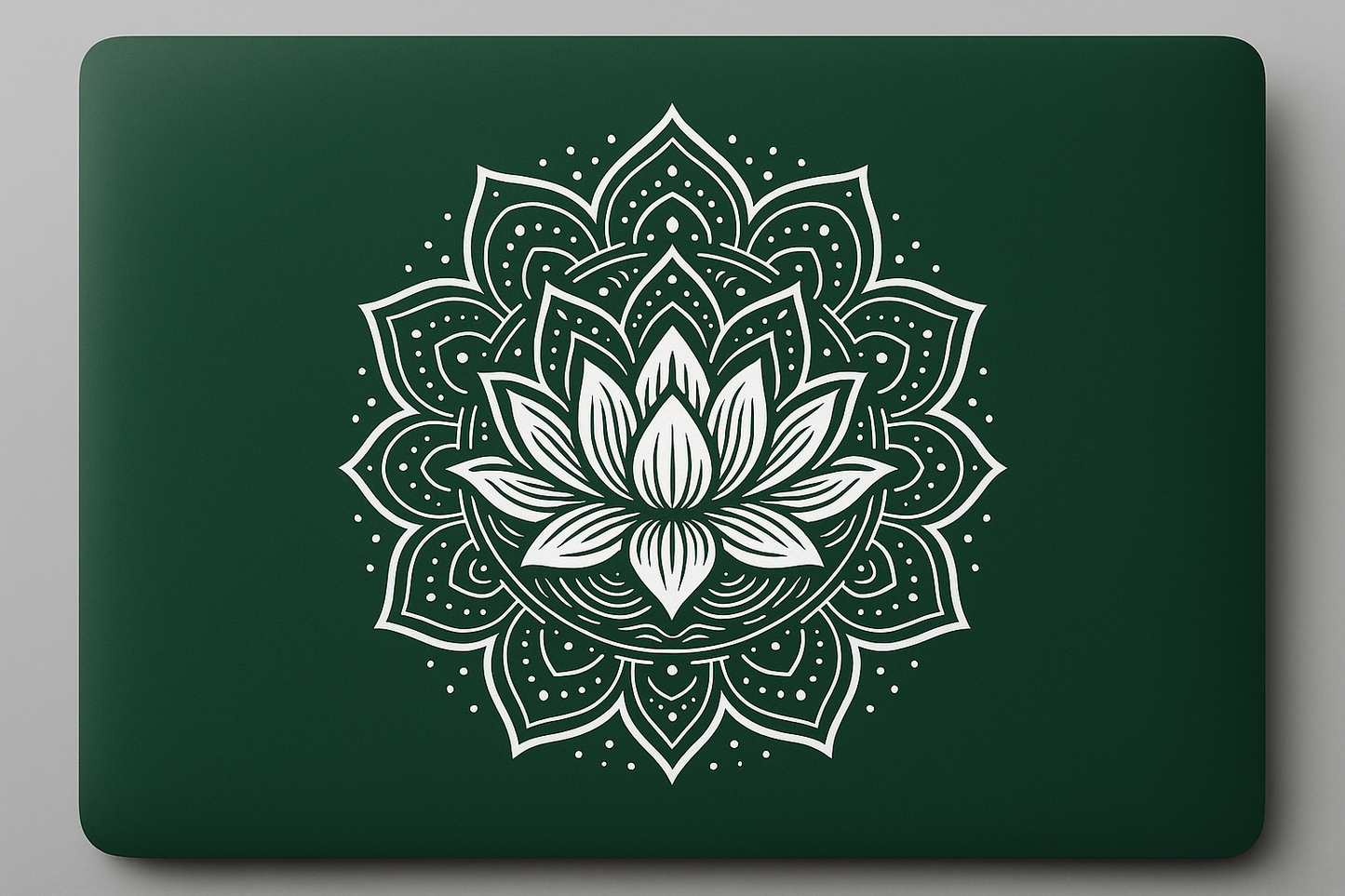 Green Lotus Mandala Sticker Decal Vinyl Laptop Car Window Bumper AUTO Water Bottle Helmets Waterproof Peaceful