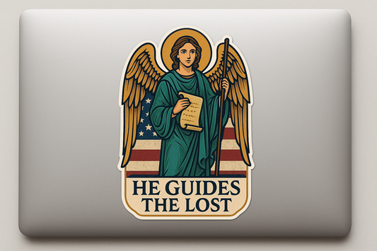 Archangel Raphael American Flag Sticker Decal Vinyl Laptop Car Window Bumper AUTO Water Bottle Helmets Waterproof