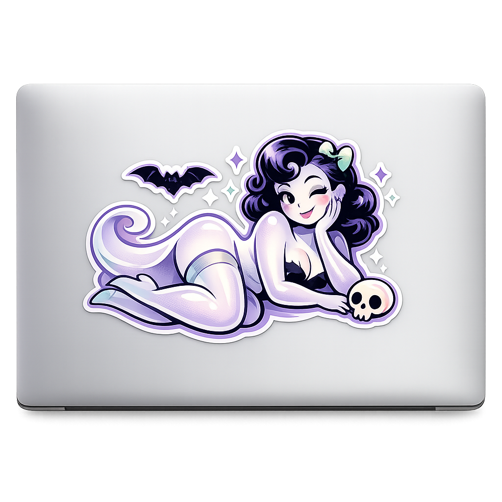 Ultra-clean Ghost Sticker Decal Vinyl Laptop Car Window Bumper AUTO Water Bottle Helmets Waterproof Spooky Aesthetic