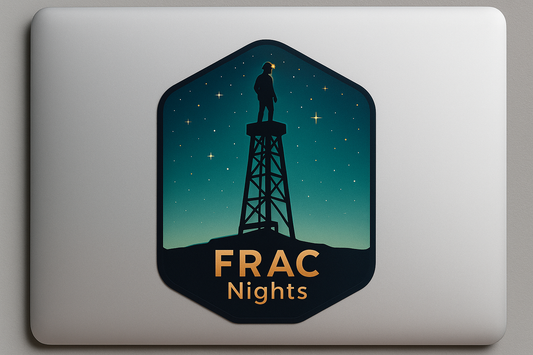 USA Oil Rig Worker FRAC Nights Sticker Decal Vinyl Laptop Car Window Bumper AUTO Water Bottle Helmets Waterproof