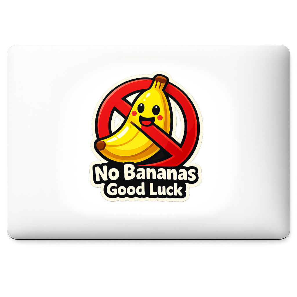 Banana Sticker Decal Vinyl Laptop Car Window Bumper AUTO Bottle Water Bottle Helmets Waterproof Good Luck Cartoon