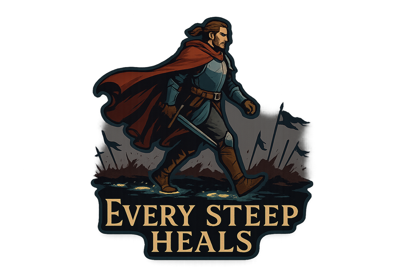 Raphael Sticker Decal Vinyl Glowing Footprints Laptop Car Window Bumper AUTO Water Bottle Helmets Waterproof Art