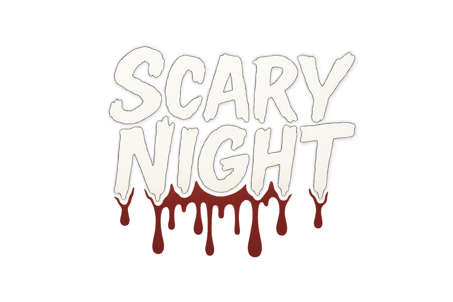 Scary Night Sticker Decal Vinyl Laptop Car Window Bumper AUTO Water Bottle Helmets Waterproof Bloody Lettering