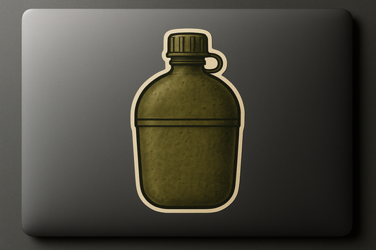 US Army Canteen Sticker Decal Vinyl Laptop Car Window Bumper AUTO Water Bottle Helmets Waterproof Silhouette