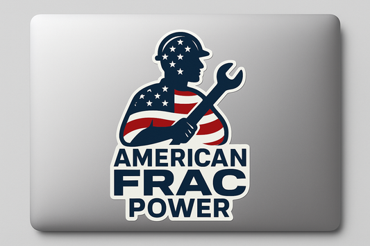 US American FRAC Power Worker Sticker Decal Vinyl Laptop Car Window Bumper AUTO Water Bottle Helmets Waterproof