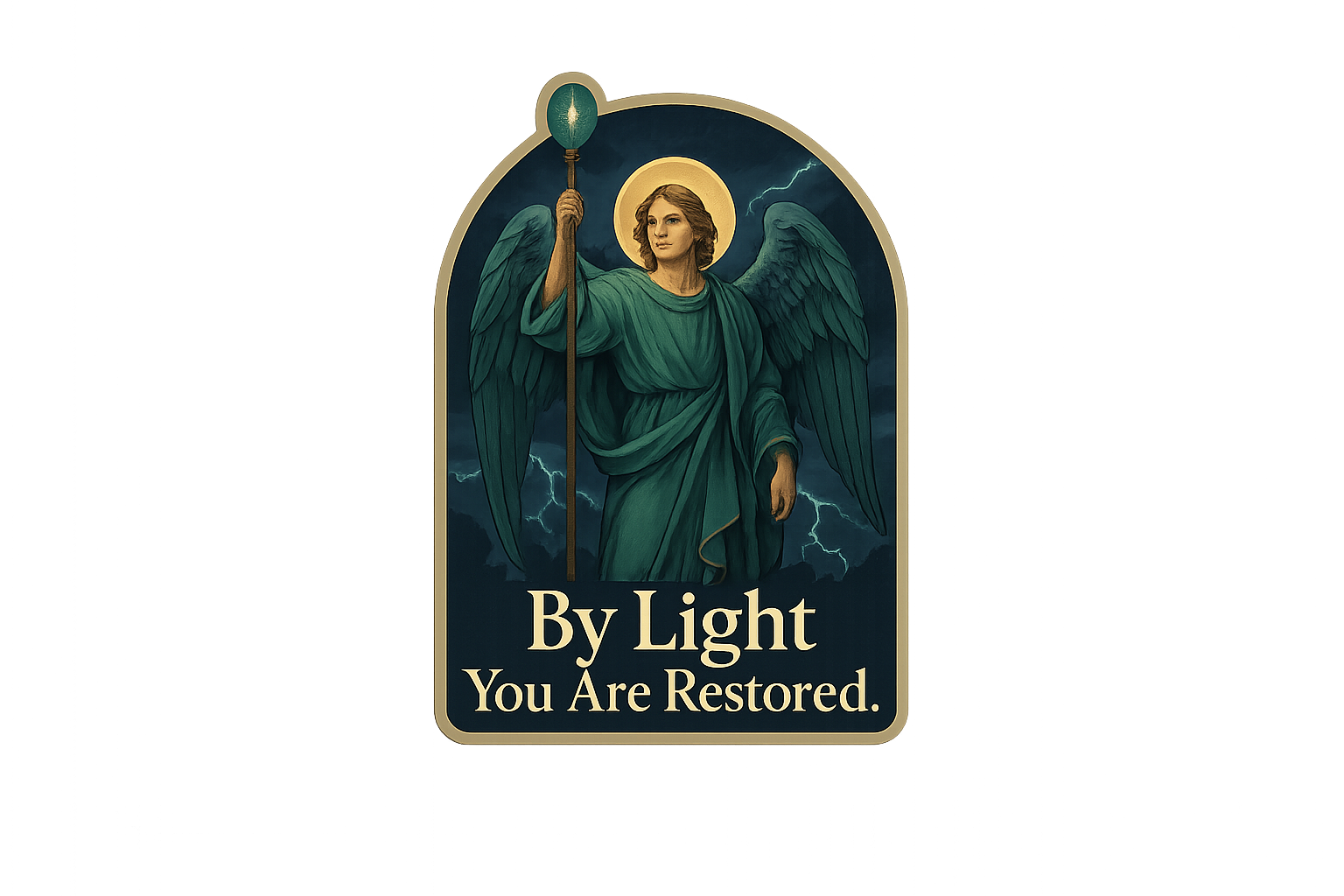 Archangel Raphael Sticker Decal Vinyl Laptop Car Window Bumper AUTO Water Bottle Helmets Waterproof Angelic
