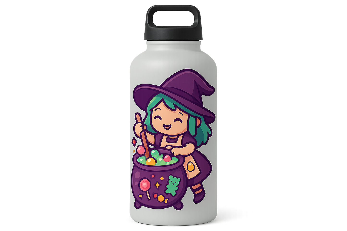 Witch Cauldron Candy Sticker Decal Vinyl Laptop Car Window Bumper AUTO Water Bottle Helmets Waterproof Halloween