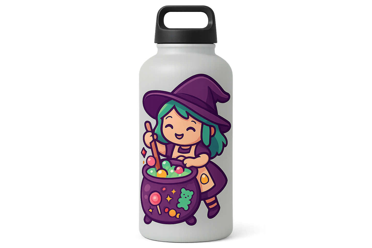 Witch Cauldron Candy Sticker Decal Vinyl Laptop Car Window Bumper AUTO Water Bottle Helmets Waterproof Halloween