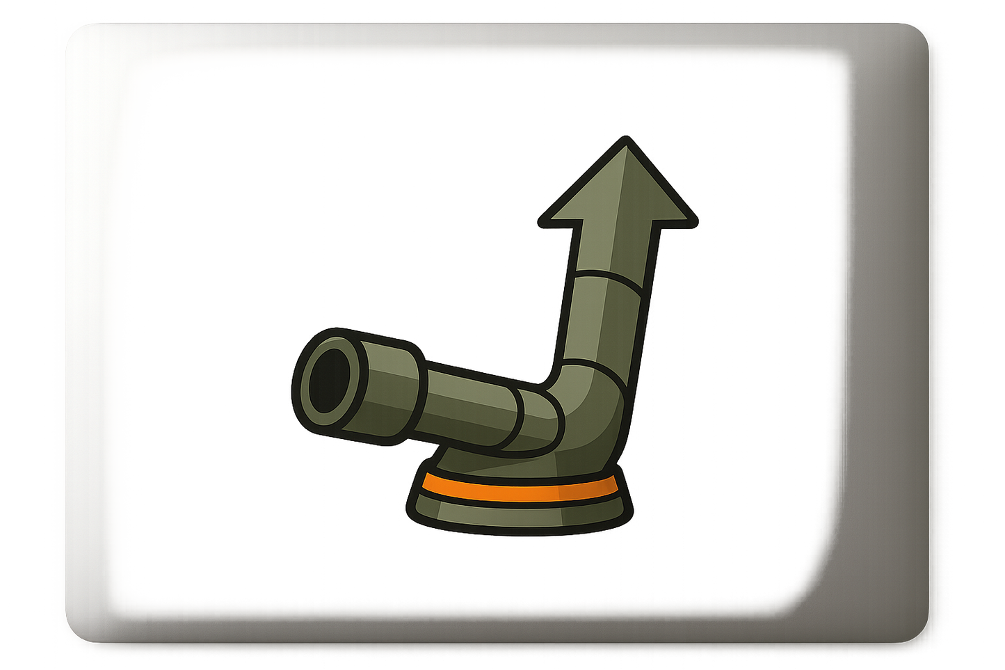 Arrow Up Tank Barrel Sticker Decal Vinyl Laptop Car Window Bumper AUTO Water Bottle Helmets Waterproof