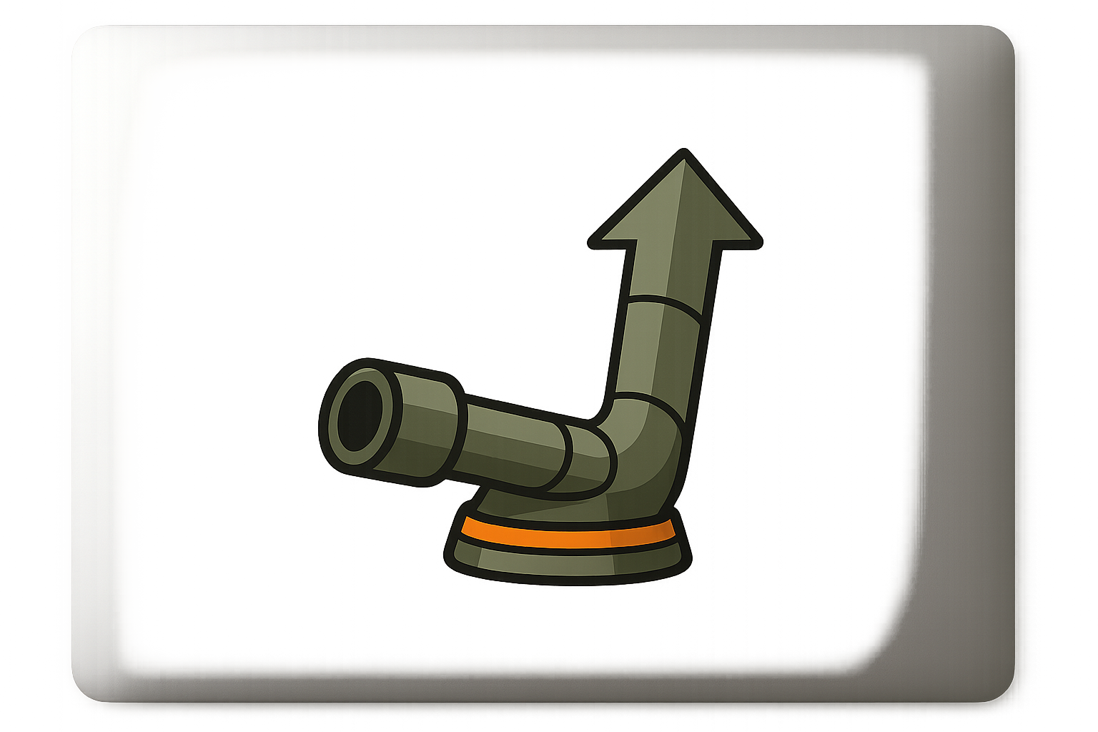 Arrow Up Tank Barrel Sticker Decal Vinyl Laptop Car Window Bumper AUTO Water Bottle Helmets Waterproof