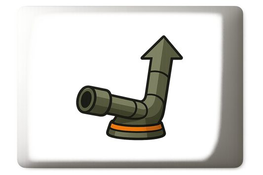 Arrow Up Tank Barrel Sticker Decal Vinyl Laptop Car Window Bumper AUTO Water Bottle Helmets Waterproof