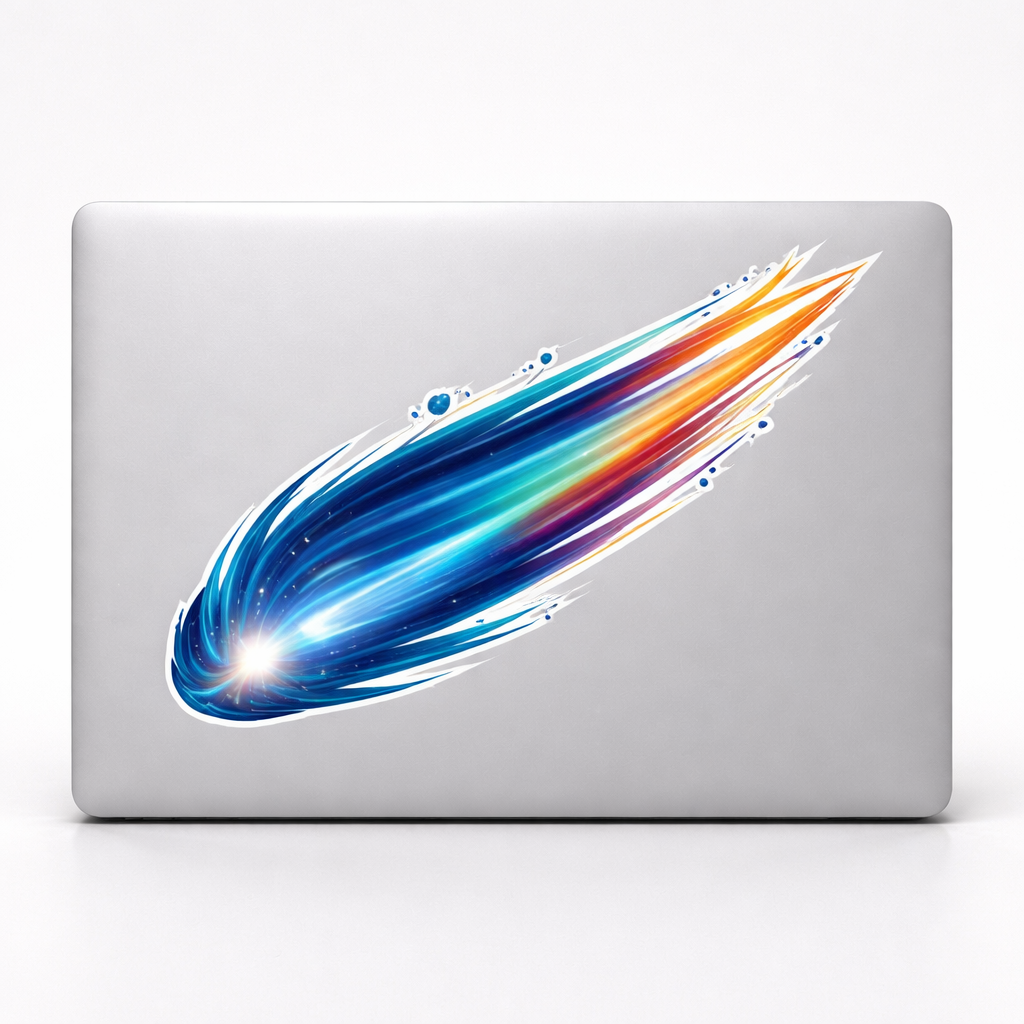 Jet Blast Abstract Sticker Decal Vinyl Laptop Car Window Bumper AUTO Bottle Water Bottle Helmets Waterproof