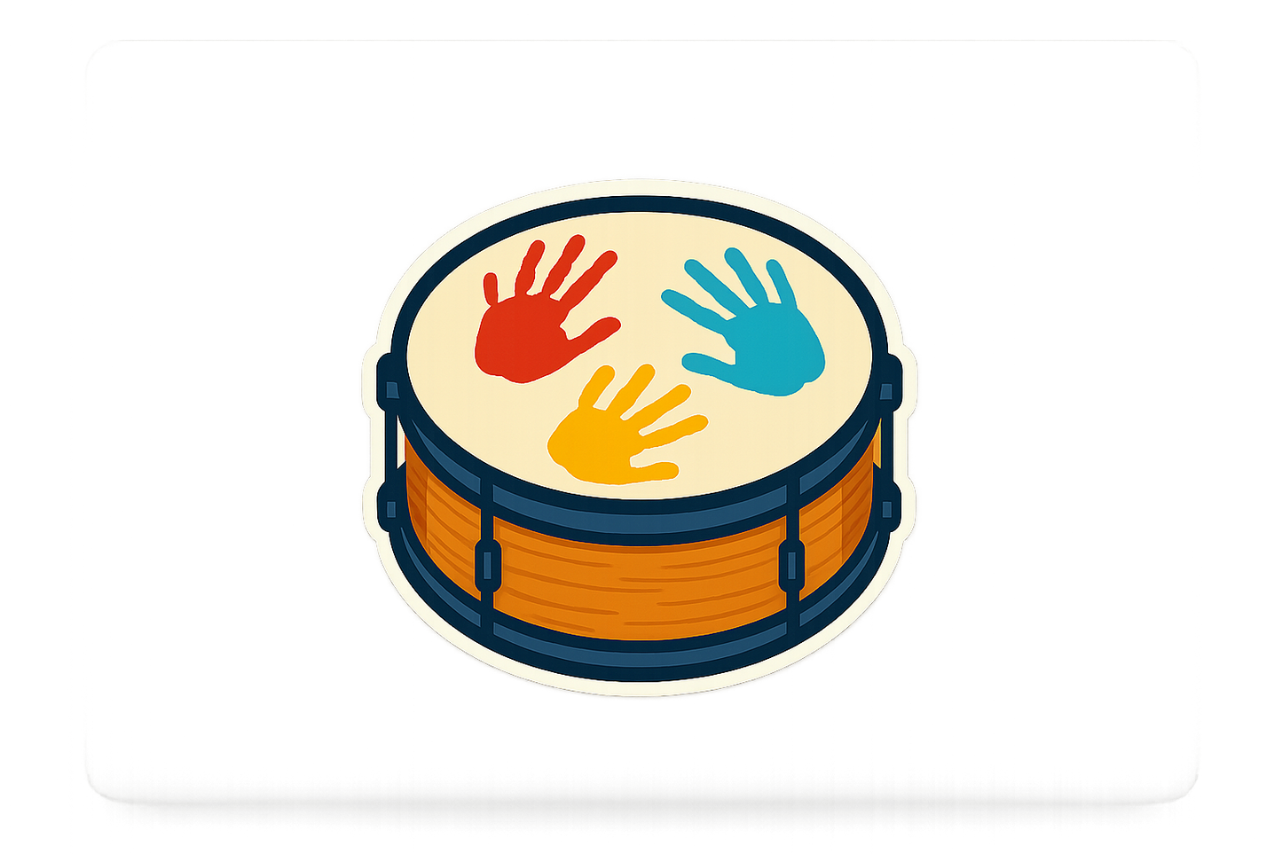 Drum Sticker Decal Vinyl Laptop Car Window Bumper AUTO Water Bottle Helmets Waterproof Handprints