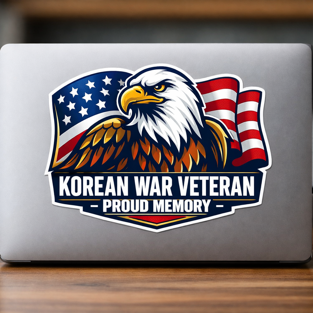USA Korean War Veteran Sticker Decal Vinyl Laptop Car Window Bumper AUTO Water Bottle Helmets Waterproof Patriotic