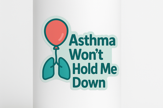 Asthma Respiratory Health Sticker Decal Vinyl Laptop Car Window Bumper AUTO Water Bottle Helmets Waterproof Balloon Lungs Icon