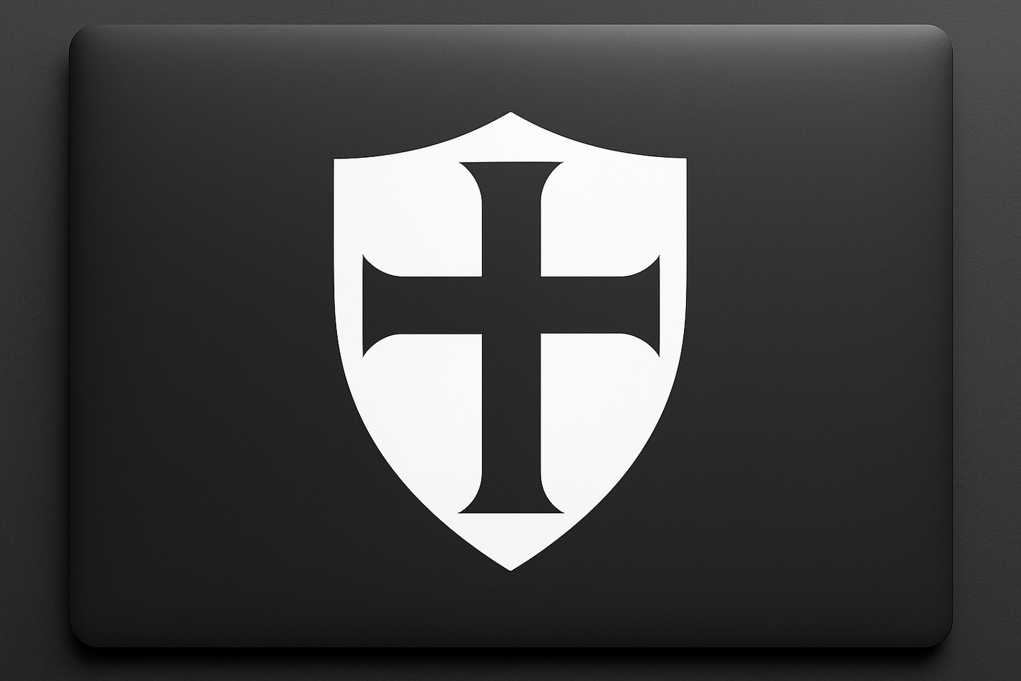 Medieval Red Cross Shield Sticker Decal Vinyl Laptop Car Window Bumper AUTO Water Bottle Helmets Waterproof