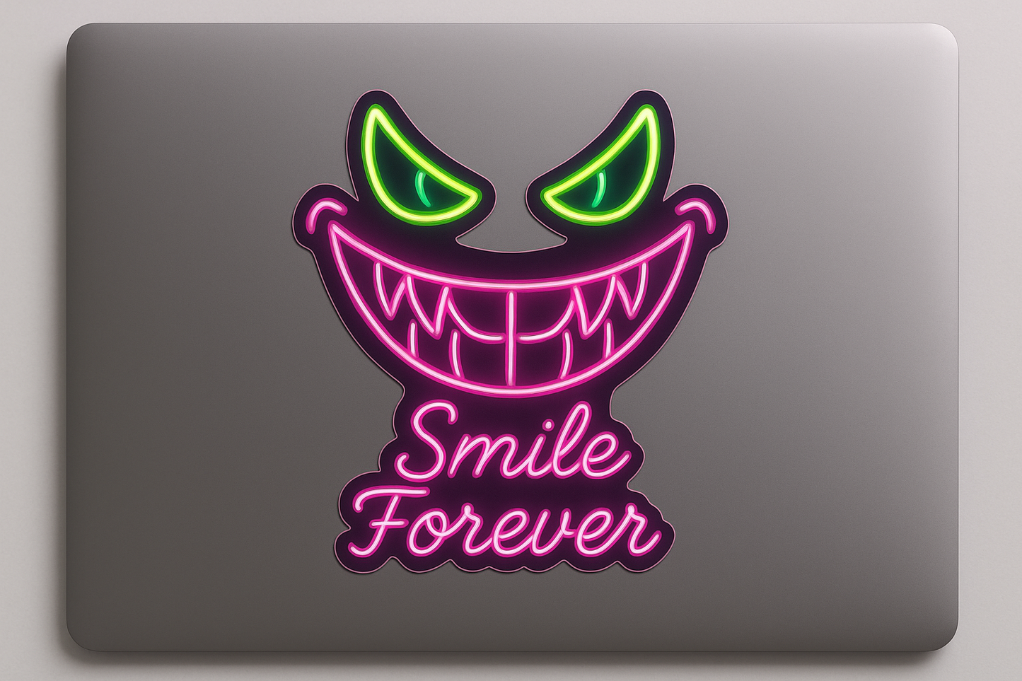 Smile Forever Sticker Decal Vinyl Laptop Car Window Bumper Truck AUTO Bottle Water Bottle Helmets Waterproof Neon Sign