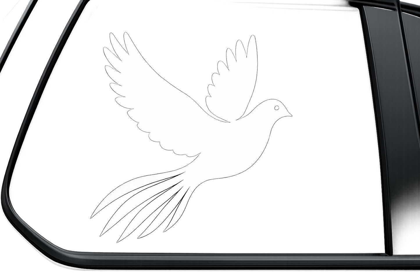 White Dove Rainbow Trail Sticker Decal Vinyl Laptop Car Window Bumper AUTO Water Bottle Helmets Waterproof