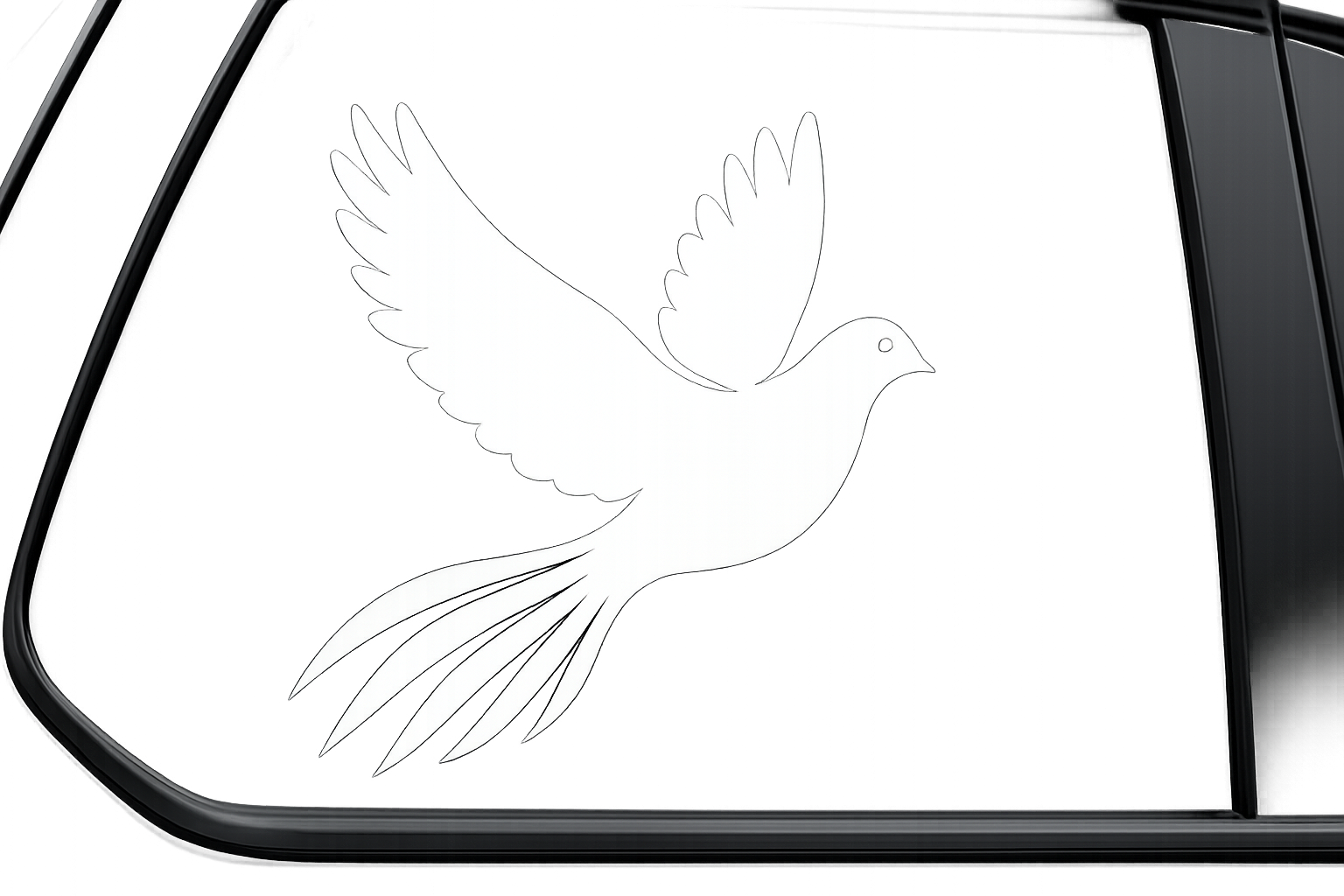 White Dove Rainbow Trail Sticker Decal Vinyl Laptop Car Window Bumper AUTO Water Bottle Helmets Waterproof