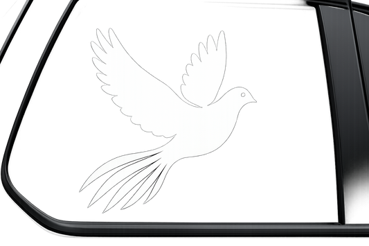 White Dove Rainbow Trail Sticker Decal Vinyl Laptop Car Window Bumper AUTO Water Bottle Helmets Waterproof