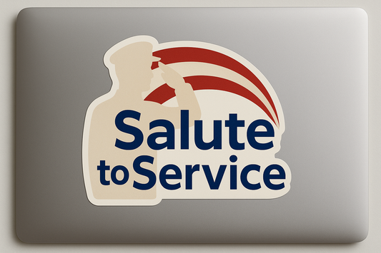 Salute to Service Sticker Decal Vinyl Laptop Car Window Bumper AUTO Water Bottle Helmets Waterproof US Military