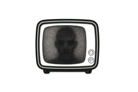 Static Creepy TV Sticker Decal Vinyl Laptop Car Window Bumper AUTO Water Bottle Helmets Waterproof Retro Face