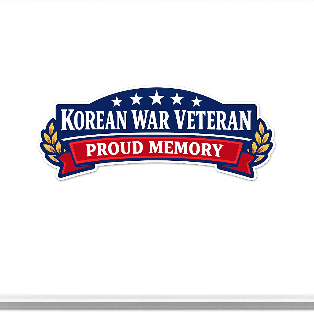 Korean War Veteran Sticker Decal Vinyl Laptop Car Window Bumper AUTO Water Bottle Helmets Waterproof Patriotic Banner