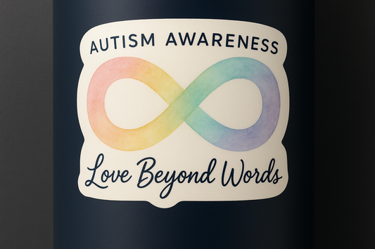 Autism Awareness Love Beyond Words Sticker Decal Vinyl Laptop Car Window Bumper AUTO Water Bottle Helmets Waterproof